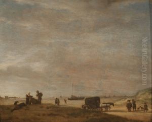 Playa de Scheveningen by Adriaen Van De Velde