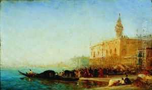 Venice - the grand canal by Felix Ziem