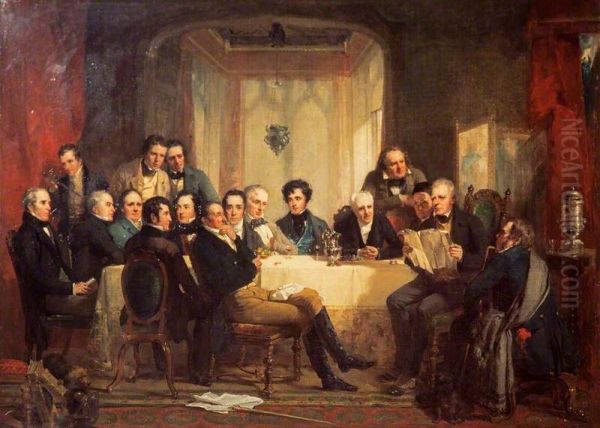 Sir Walter Scott and his friends at Abbotsford - view 1