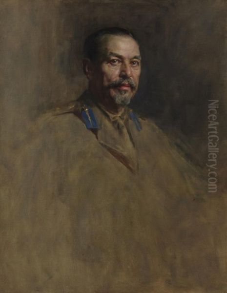 General Louis Botha, 1863 - 1919. Soldier and statesman. (Study for portrait in Statesmen of the Great War, National Portrait Gallery, London) - view 1
