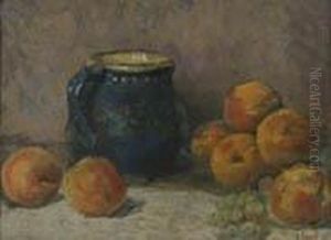 Natura Morta Con Brocca E Pesche