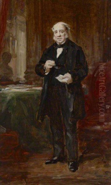 A Portrait Study of a Gentleman Standing in an Interior - view 1