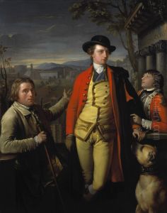 Dr John Moore(1729-1802);Douglas Hamilton, 8th Duke of Hamilton(1756-1799); a youngSir John Moore(1761-1809). by Gavin Hamilton
