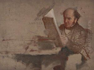 David Laing, 1793 - 1878. Antiquarian [recto]; a study for the figure of Luther [verso]
