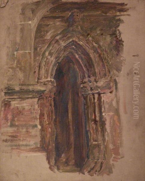 Sketch of a church door - view 1