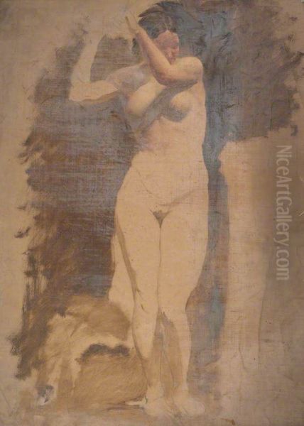 A Life Study of a Standing Female Nude - view 1