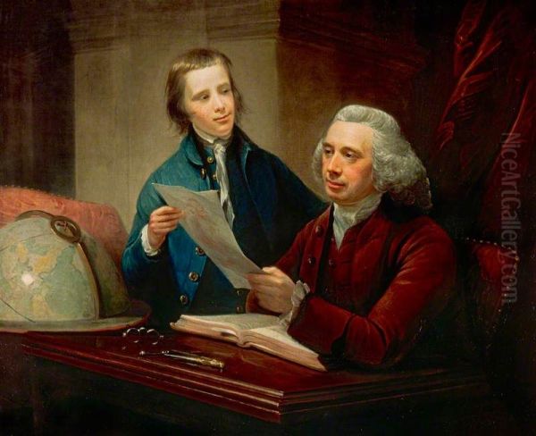 James Russell, d. 1773. Professor of Natural Philosophy at Edinburgh) University (With his son James Russell, 1754 - 1836. President of the Royal College of Surgeons of Edinburgh) - view 1