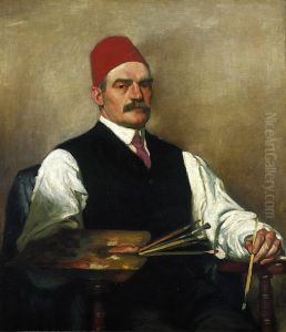 William Strang, 1859 - 1921. Artist (Self-portrait) by William Strang