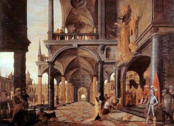 Fantasiepaleis met het oordeel van Salomo - view 1