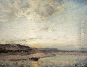 Sunset near Glencaple on Solway by James Campbell Noble