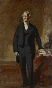 A Portrait Study of a Gentleman Standing in an Interior