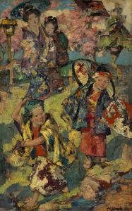 Kite Flying, Japan by Edward Atkinson Hornel