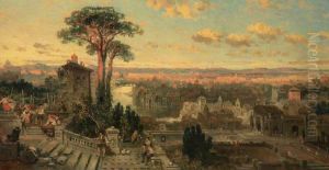 Sunset from the Convent of Sant' Onofrio on the Janiculum'