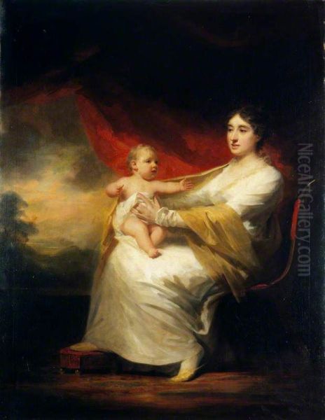 Charlotte Hall, Lady Hume Campbell of Marchmont, and her son, Sir Hugh Hume Campbell, 7th Bart of Marchmont (1812 - 1894) - view 1
