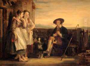 A Scene from Ramsay's 'The Gentle Shepherd' by David Wilkie