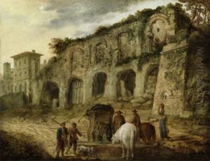 The Curia Ostilia and the Basilica Porzia on the Palatine Hill Beyond