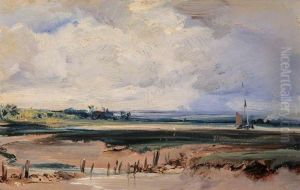 Les Salinieres near Trouville by Richard Parkes Bonington