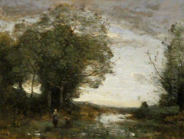 Souvenir of the Environs of La Ferte-sous-Jouarre (Morning) - view 1