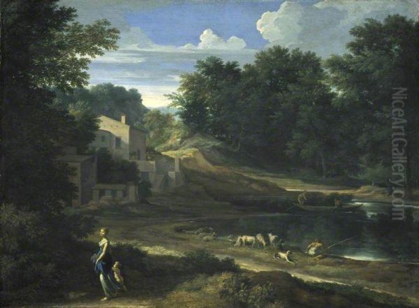 Classical Landscape with a Lake - view 1