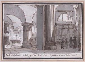 Interior Of Santa Maria In Cosmedin by Baldassare Cavallotti