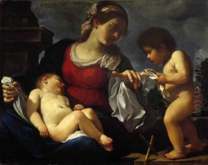 The Virgin and Child with the Infant Saint John the Baptist by Giovanni Francesco Barbieri