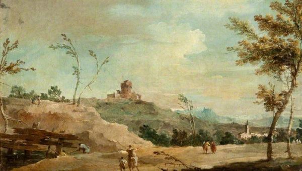 Hilly Landscape with a Ruined Tower - view 1