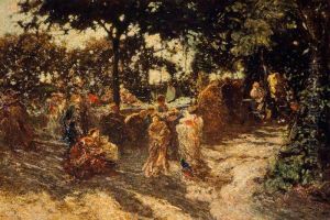 The Fete by Adolphe Joseph Thomas Monticelli