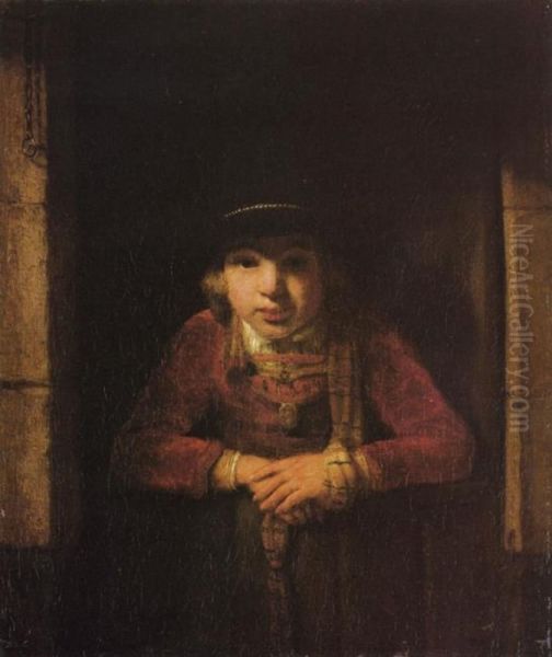 Boy Looking through the Window - view 1