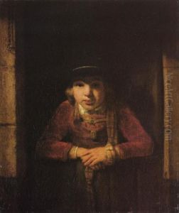 Boy Looking through the Window by Samuel Van Hoogstraten