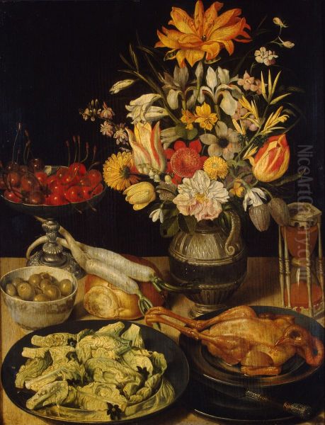 Still Life with Flowers and Snacks - view 1