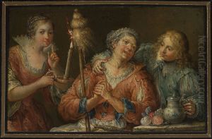 Courtship (Ill matched?) by Johann Georg Platzer