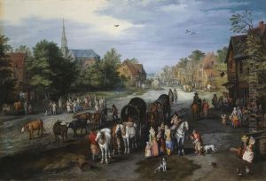 View of the Village of Schelle (Village street) by Jan Brughel
