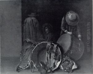 Mending a Drum by Esaias Boursse