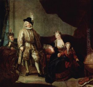 Familienportrat des Baron von Erlach by Antoine Pesne