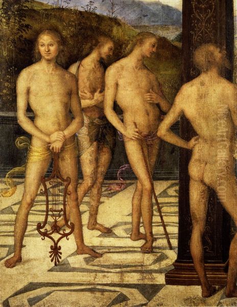 Four Male Nude Figures - view 1