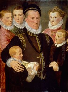 George, 5th Lord Seton (about 1531 - 1585) and his Family by Frans Pourbus the Elder