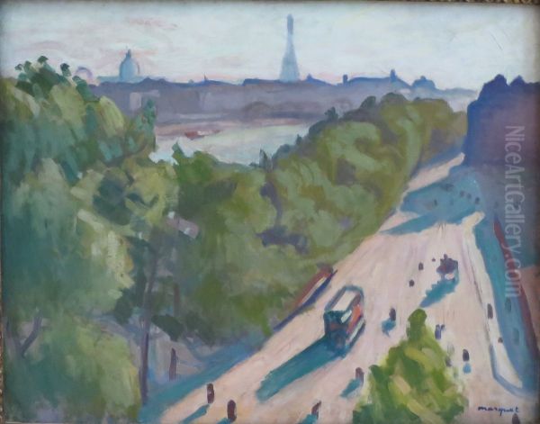 Louvre Embankment, Summer - view 1