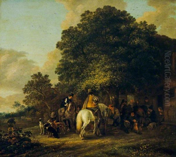 Sportsmen Halting at an Inn - view 1