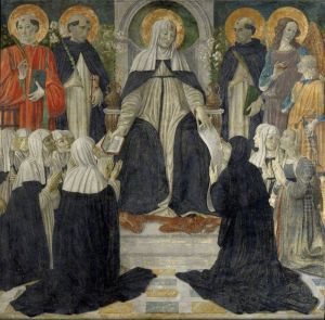 Saint Catherine of Siena as Spiritual Mother of the Second and Third Orders of Saint Dominic by Cosimo Rosselli
