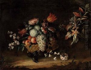 Blumen- Undfruchtestillleben by Bartolomeo Cavarrozzi