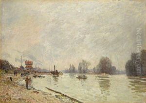 The Seine at Suresnes by Alfred Sisley