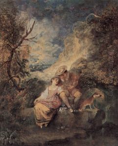 Der Jager des Nestes by Jean-Antoine Watteau