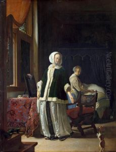 Lady at het Toilet by Frans van Mieris