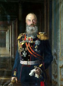 Portrait of Grand Duce Mikhail Nicolaevitch in Guard artellery uniform
