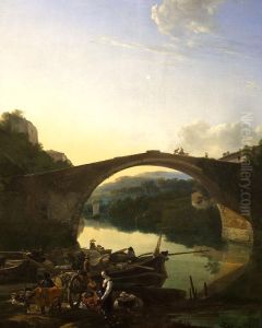 The Bridge at Francheville by Adam Pynacker