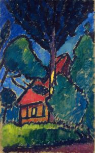 Landscape with Red House by Alexei Jawlensky