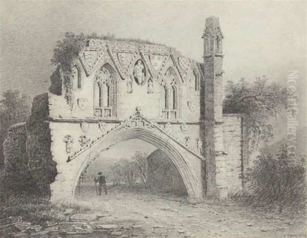 View Of The Gatehouse, Kirkham Priory, Yorkshire - view 1