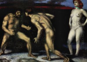 "The Struggle for Woman" by Franz Stuck