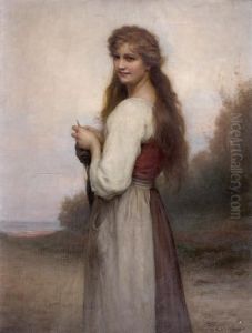 Jeune Fille A La Quenouille by Jules Cyrille Cave