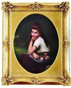 Jeune Fille Aux Roses by Jules Cyrille Cave